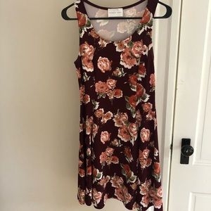 French Grey Floral Dress